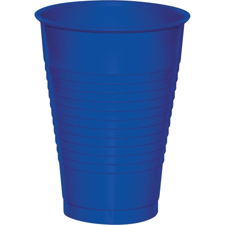 TOUCH OF COLOR Cobalt Blue Plastic Cups, 12oz, 240PK 28314771